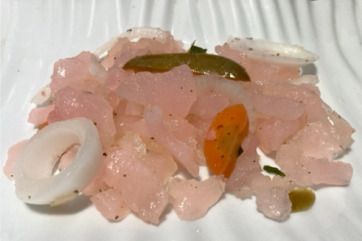 Pata preparada como acompañamiento para fiestas patrias